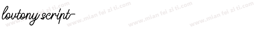 lovtony script字体转换